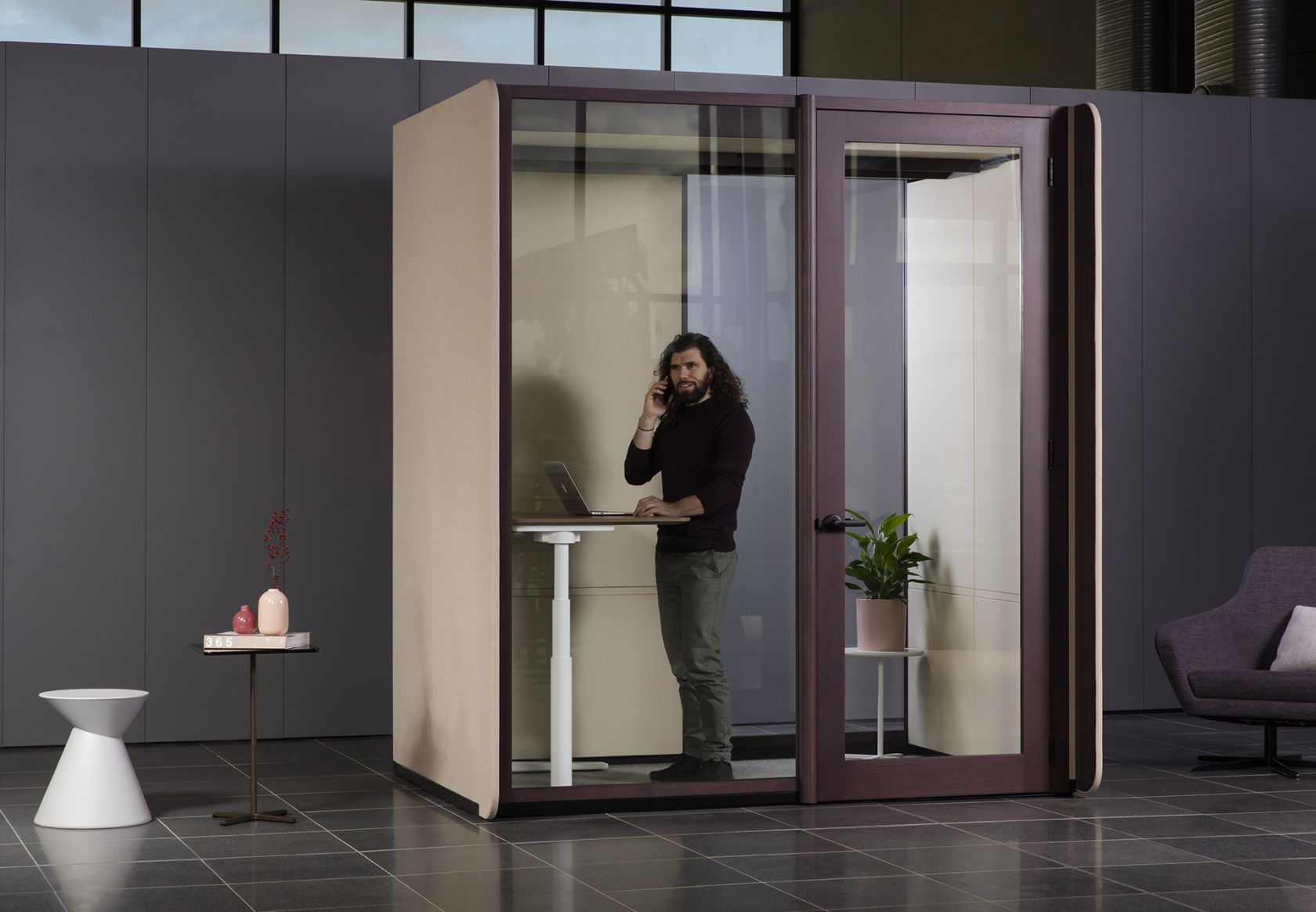 door, furniture, table, adult, male, man, person, desk