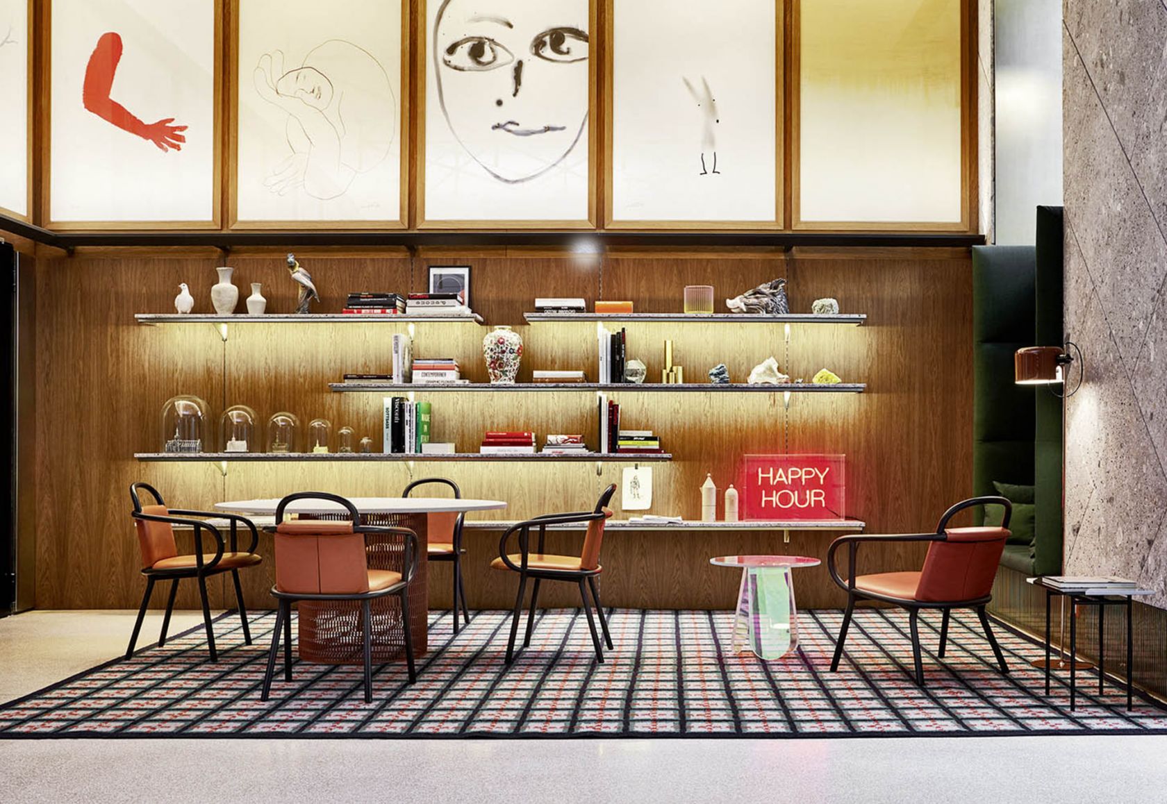 indoors, interior design, home decor, cafe, restaurant, furniture, table, building, foyer, chair
