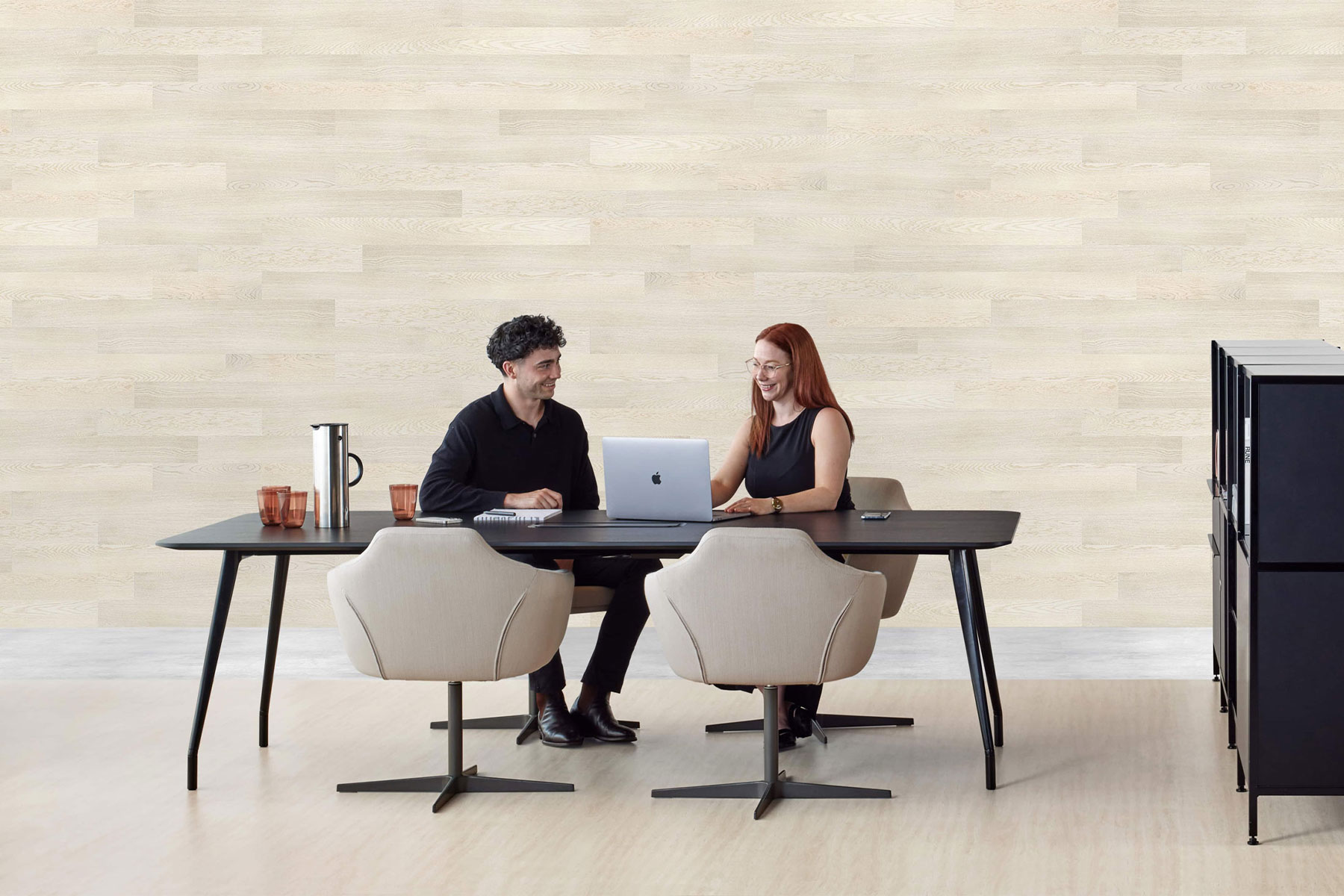 furniture, table, adult, female, person, woman, male, man, chair, indoors