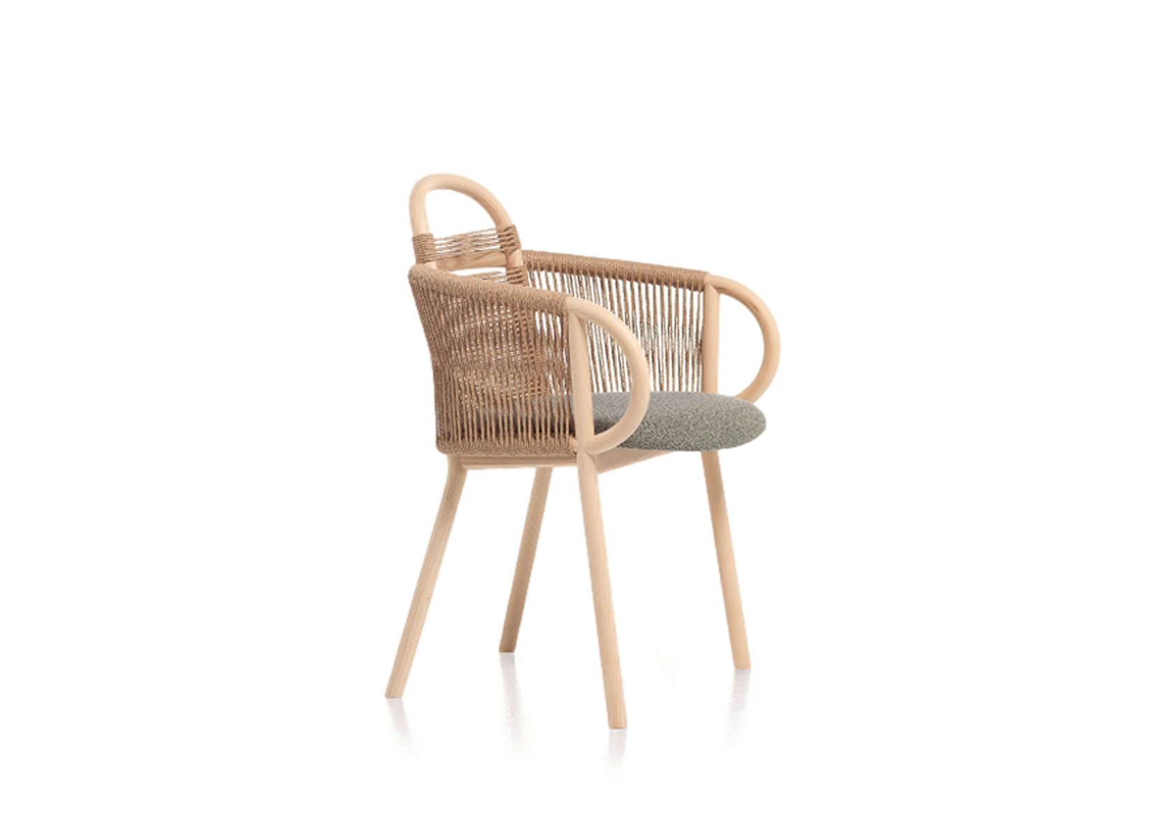 Armchair with rope back