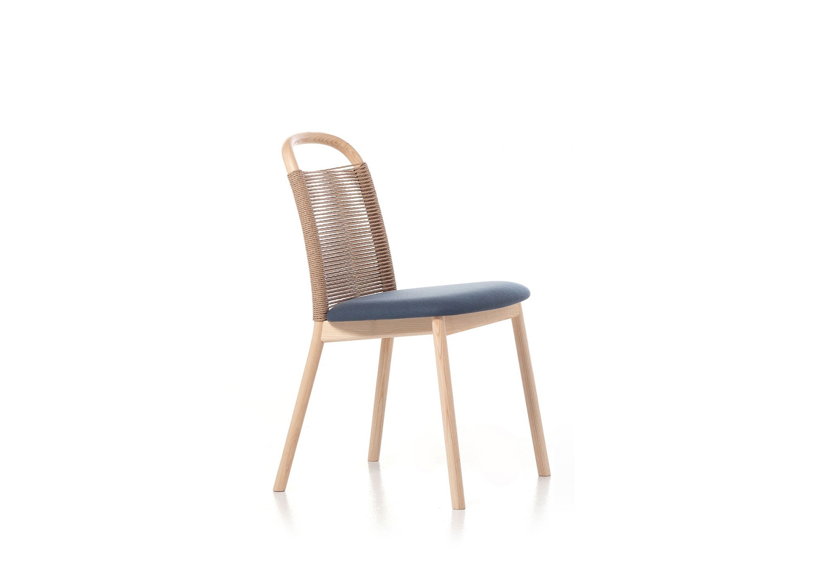 Dining chair with rope back