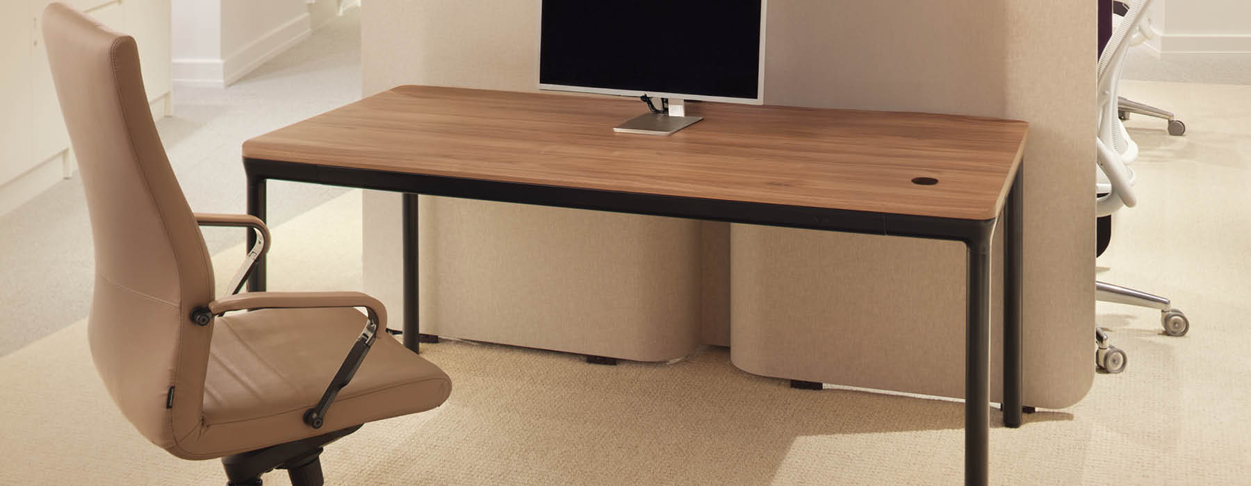 furniture, table, desk, chair, electronics, hardware, monitor, screen, computer, indoors